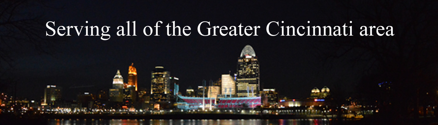 Greater Cincinnati skyline at night